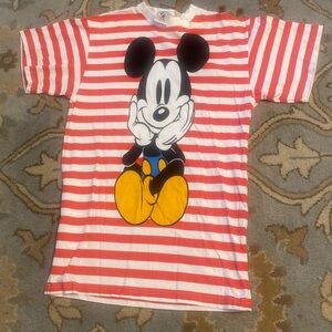Mickey, INC RED/striped T-shirt size M/L? $85